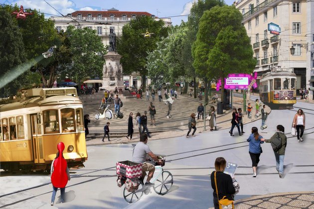 Futuros de Lisboa em exposição na Praça do Comércio