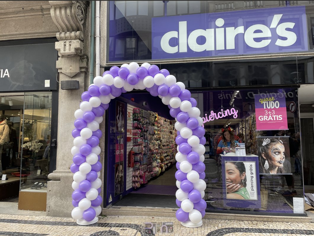 Porto recebe primeira loja de rua da Claire's em Portugal